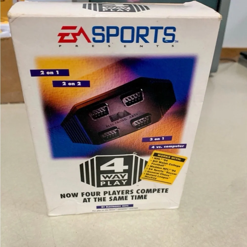 Sega Genesis 4 Way Play Multitap - Sega Electronic Arts 1993 BRAND NEW